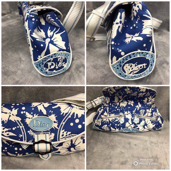 CHRISTIAN DIOR CROSSBODY SLING HIBISCUS BAG obo - Picture 4 of 8